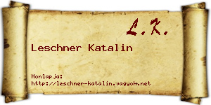 Leschner Katalin névjegykártya